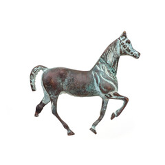 Vintage horse for interior decoration isolated on white background