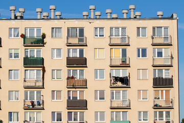 
Apartment block against the sky