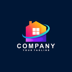 real estate gradient logo design