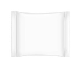 Hight realistic flow packaging mockup. Vector illustration. Can be use for your design, promo, adv and etc. Possibility for food, pharmaceutical, cosmetic. EPS10.	