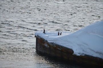 Close up surface of old wooden boat, of old shipyard side.