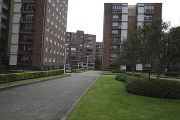 Urbanscape in the city of Bilbao