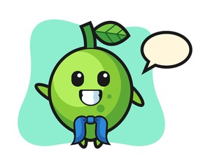 Character mascot of lime as a sailor man