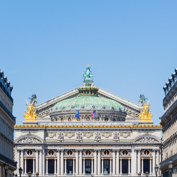 France, Ile-de-France, Paris, Facade of Palais Garnier opera house