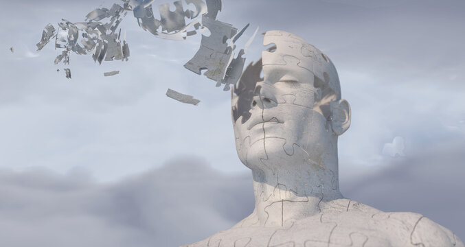a concept of mental disorders and nervous stress render 3d 