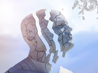 a concept of mental disorders and nervous stress render 3d 
