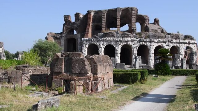 Santa Maria Capua Vetere, Campania, Italy - Amphitheater Campano, also called Capuan Amphitheater, erected in the 2nd century and second in size only to the Colosseum in Rome