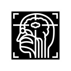 nuclear medicine radiology glyph icon vector. nuclear medicine radiology sign. isolated contour symbol black illustration