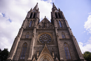 Fototapeta na wymiar St. Ludmila Church, Prague - 1