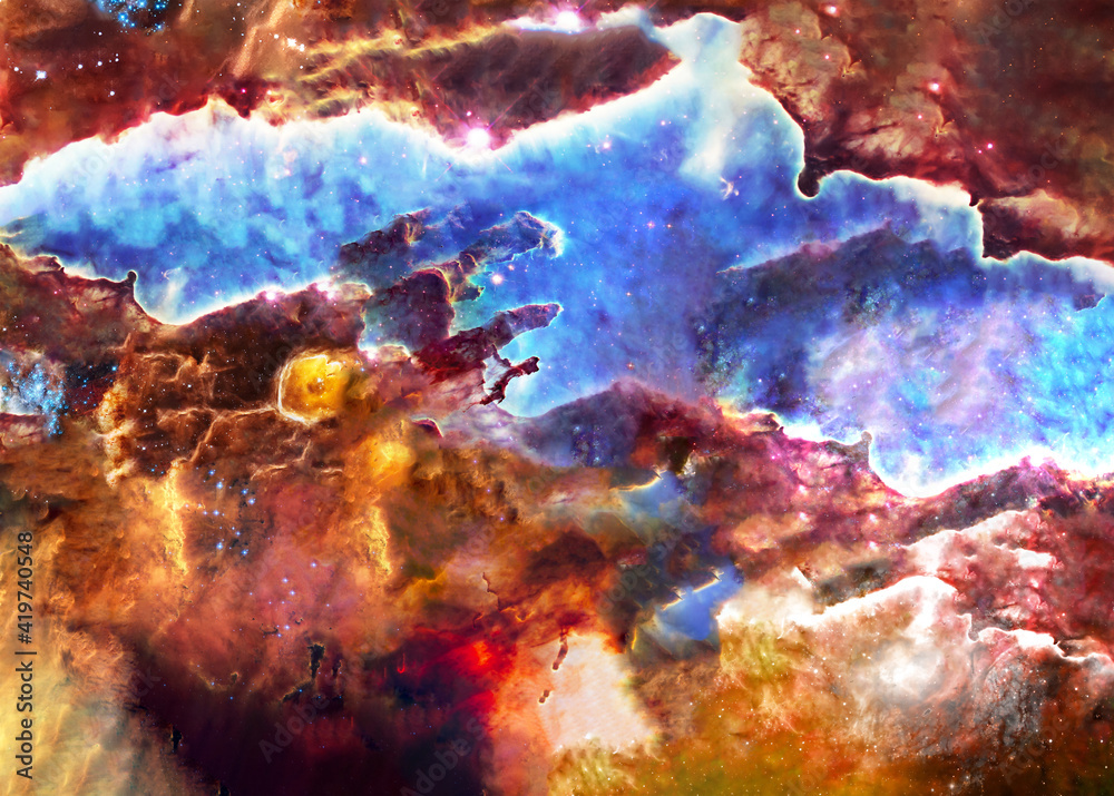 Wall mural somewhere in space near pillars of creation. science fiction. elements of this image were furnished 