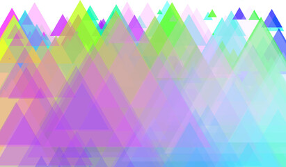 Abstract colorful triangle background isolated on white background design