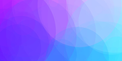 Abstract and colorful background with circle shapes on gradient background