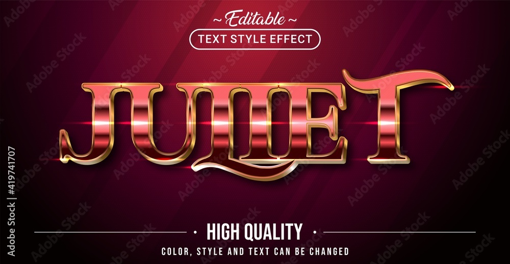 Poster Editable text style effect - text style theme.