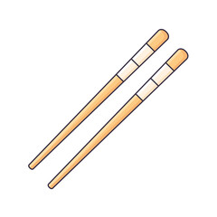 Chopsticks isolated vector
