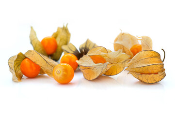 Physalis fruit ( Physalis peruviana) isolated on a white background