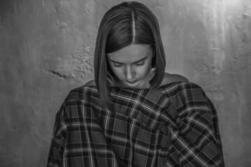 Provocative studio session for pretty woman