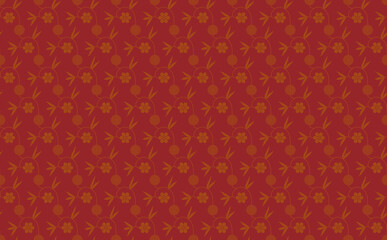 和柄素材　笹蔓柄　シームレスパターン