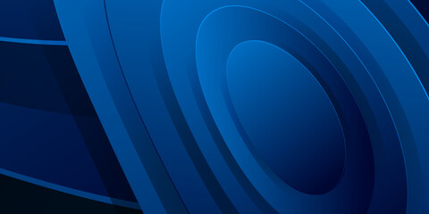 Colorful blue smooth twist light lines vector background. 