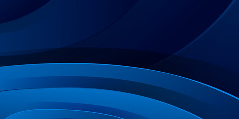 Fototapeta premium Blue wave abstract 3d background with swirl circles