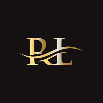 RL Letter Linked Logo for business and company identity. Initial Letter RL Logo Vector Template.