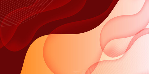 Vector background of Orange Yellow Circle. Abstract vector background with 3d style.Dynamic background with the concept of contours. 