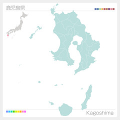 鹿児島県・Kagoshima（市町村・区分け）