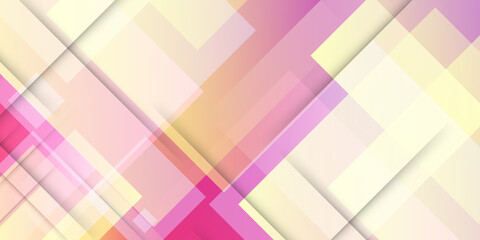 Color gradient background, square pattern, vector abstract trendy geometric graphic design. Simple minimal square and light halftone yellow and pink red color gradient pattern background 