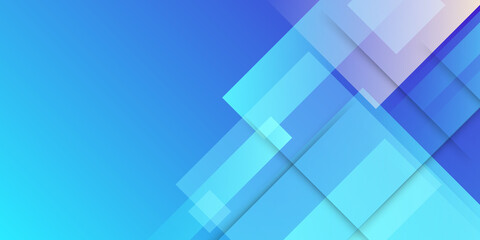 Abstract background vector illustration. Gradient blue with transparent geometric shapes. 