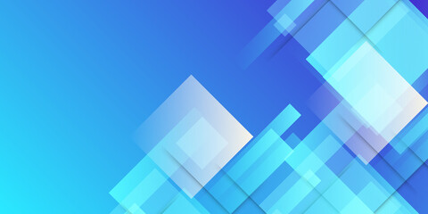 Vector square abstract, science, futuristic, energy technology concept. Digital image of light rays, stripes lines with blue light, speed and motion blur over dark blue background 