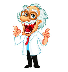 doctor scientist mascot cartoon in vector 