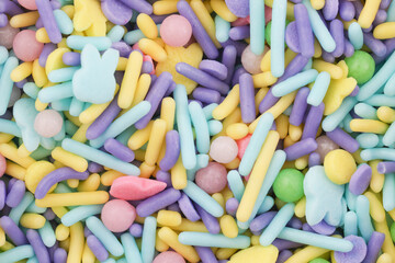 Colorful Easter themed sprinkles.