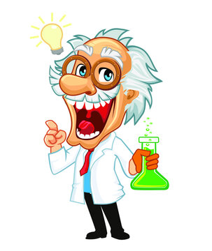 doctor scientist mascot cartoon in vector	
