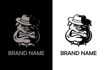The Bulldoog logo with the hat. Black/White