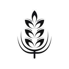 Cereals icon design. Wheat Agriculture symbol vector sign isolated on white background. 