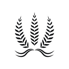 Cereals icon design. Wheat Agriculture symbol vector sign isolated on white background. 