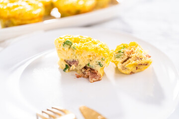 Bacon and cheese egg muffin