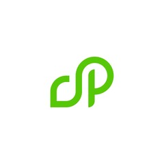 Nature Letter P Leaf Logo Design