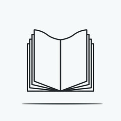 book icon vector illustration.Book icon isolated on white background. Book logo. 