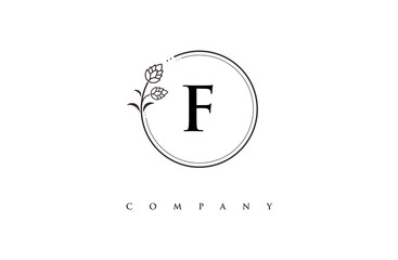 initial F logo design vector