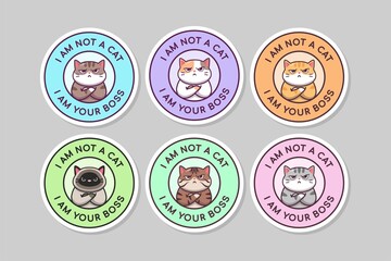 Cute Kawaii Cat Boss Quote