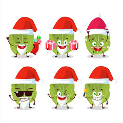 Santa Claus emoticons with romain letuce cartoon character