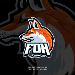 Fox mascot Logo template