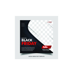 Black friday social media banner template