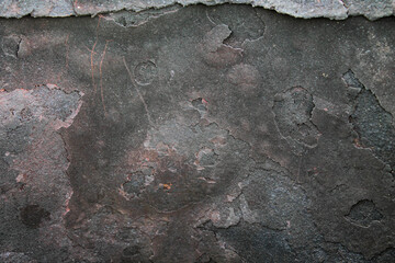 Burnt metal. Soot and fumes on a metal barrel.