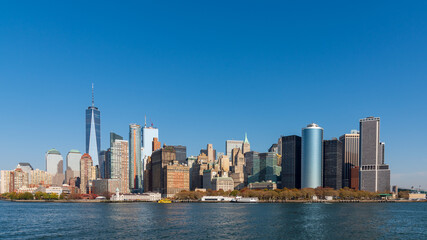 Fototapeta na wymiar Daytime view of lower Manhattan, New York City.