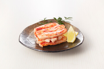 タラバガニ　盛り付け　一品料理