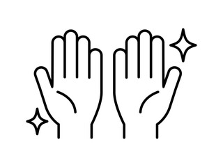 Clean hands vector icon 清潔な両手のアイコン