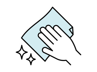 Wipe vector icon 布で拭くアイコン