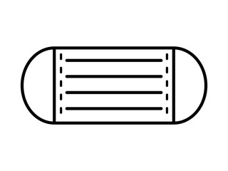 Surgical mask vector icon 不織布マスク、サージカルマスクのアイコン