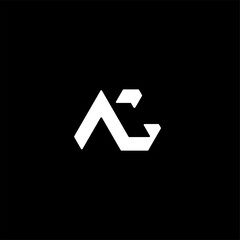 Initial Letter AC logo design, futuristic
